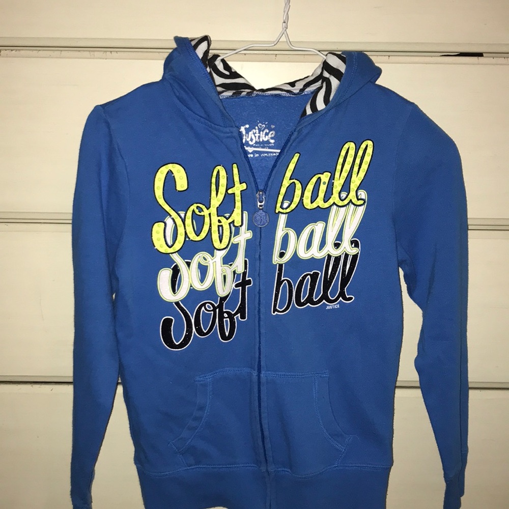 Justice softball sweat outfit